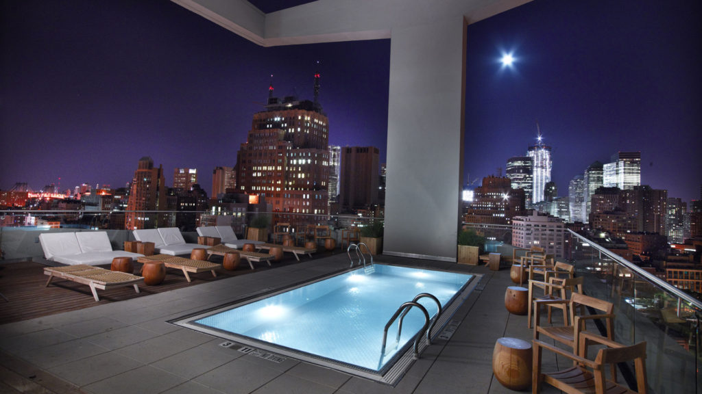 Rooftop hot tub